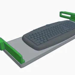 Keyboard Sliders - Sliding Shelf Brackets For PC Desk