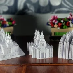 LDS Temple Reliefs Collection: Rome, San Diego, St George and and Utah