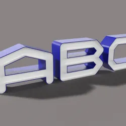 LedBox Font - Alphabet Collection - Letters and number boxes - No. 7
