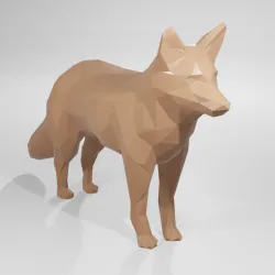 Low poly animal fox