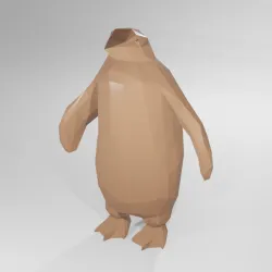 Low poly animal penguin