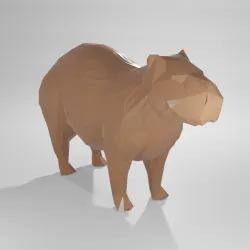 Low poly capybara
