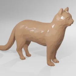 Low poly cat