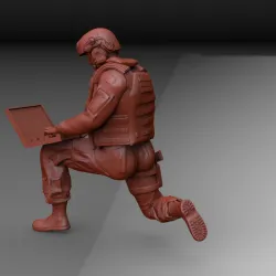 MODERN SOLDIER COMPUTER OPERATOR
