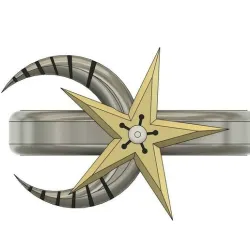 Moon and Star ring