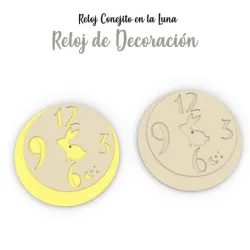 Moon Bunny Clock Base (glows in the dark)