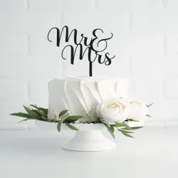 Mr and Mrs Cake Topper