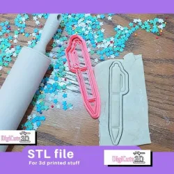 Pen cookie cutter Accountant theme stl file