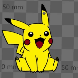 Pikachu Keychain to print in color