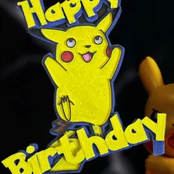 Pokémon Pikachu Happy Birthday Cake Topper