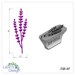 POLYMER CLAY STAMP / FLOWER / LED708-49