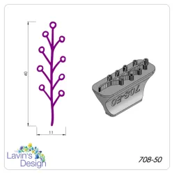 POLYMER CLAY STAMP / FLOWER / LED708-50