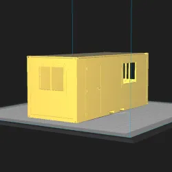 Public works bungalow toilet container transformer