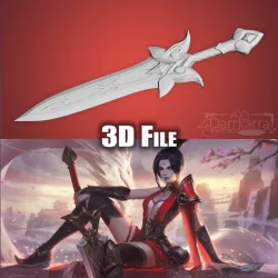 Riven Valiant Sword League of Legends STL files