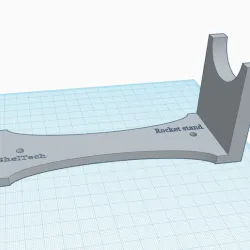 Rocket display stand.
