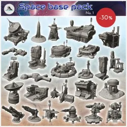 Sci-Fi sceneries pack No. 1 - Future Sci-Fi SF Infinity Terrain Tabletop Scifi