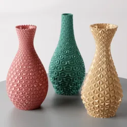 Set 3 Models Dried Flower Vase 3D print