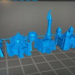 Set of Warcraft inspired building (6 stl files)