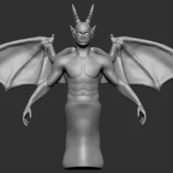 Shadow demon miniature (pre-supported)