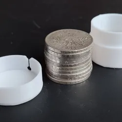 Silver storage box: 5 Francs Semeuse X10.