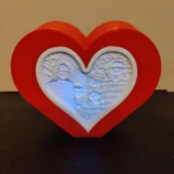 Standing Heart Lithophane Light Box