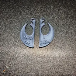 Star Wars Inspired Necklace Set "I Love You" and "I Know"