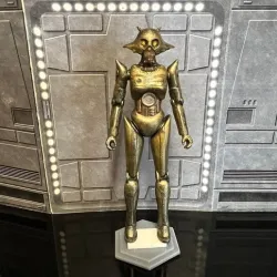 STAR WARS VINTAGE ME-8D9 DROID, MAZ CASTLE FORCE AWAKENS CUSTOM UNPRODUCED KENNER, HASBRO ACTION FIGURE, 3.75", 1/18, 5POA
