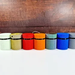 Studded Keychain Coin Carrier