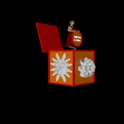 Valentine Jack in the Box Decoration