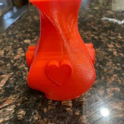 valentine vase with hearts