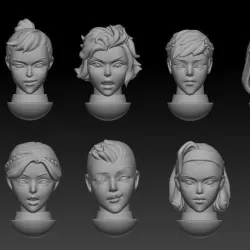 Wargame Custom heads bits- warnums 3D print mode