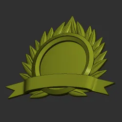 Wreath gold award Model 3D CNC, 3D printer