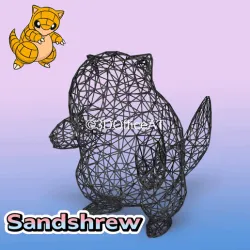 #027 Sandshrew Pokemon Wiremon Figure