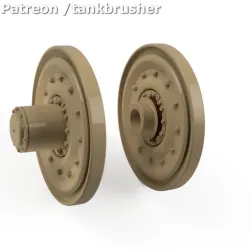 1/35th Panther II Steel Wheels fitting Amusing Hobby