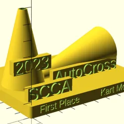 2 CONE AUTOCROSS EVENT TROPHIES 2023 SEASON CAM, X, Kart, EV CLASSES