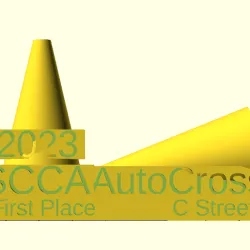 2 Cone AutoCross Event Trophies 2023 season Street Classes