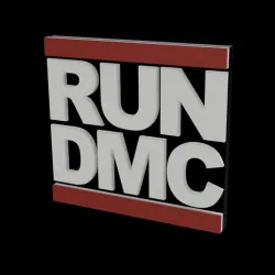 3D MULTICOLOR LOGO/SIGN - RUN DMC