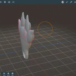 3D paw key chain