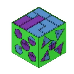 4x4x4 cube puzzle with hidden centre  pentagon