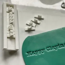 Alphabet stamp set with letter setter - Typewriter font