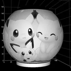 batch of 6 litho sphere