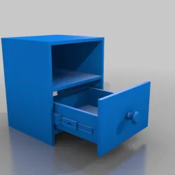Bed beside Table (Wooden)
