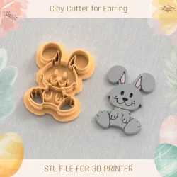 Bunny Easter Polymer Clay Cutters