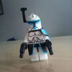 Captain Rex Phase 1 Minifigure Scale 1:1 Star Wars Minifigure Fully Functional