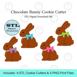 Chocolate Bunny Cookie Cutter | STL File