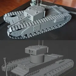 Churchill Tank | High Detail | Print Ready