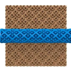 CLAY ROLLER / POTTERY ROLLER/CLAY ROLLING PIN/GEOMETRIC PATTERN CUTTER