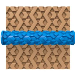CLAY ROLLER / POTTERY ROLLER/CLAY ROLLING PIN/GEOMETRIC PATTERN CUTTER
