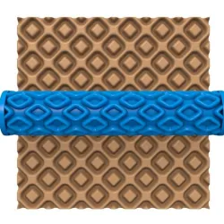 CLAY ROLLER / POTTERY ROLLER/CLAY ROLLING PIN/GEOMETRIC PATTERN CUTTER