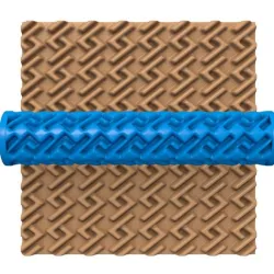 CLAY ROLLER / POTTERY ROLLER/CLAY ROLLING PIN/GEOMETRIC PATTERN CUTTER